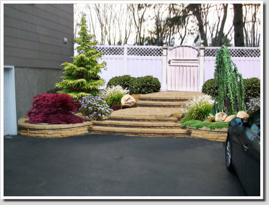 techo-bloc steps and wall design
